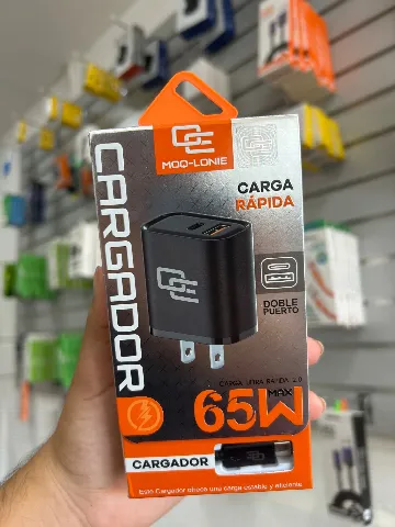 Cargador Moq-lonie Carga Rapida de 65W D.P